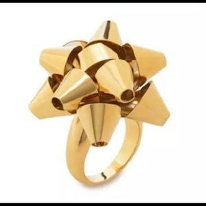 Rare Kate Spade Bourgeois Bow Gold Ring 8 Holiday